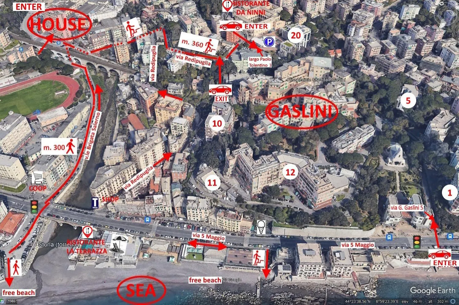 Appartamento Gaslini Sea House Genova Italia